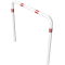Guard hoop |  76 x 2,6 mm | without cross bar | for casting in concrete | total width: 1500 mm | total height: 1500 mm | hot-dip galvanized and white coatedwith red reflecting stripes